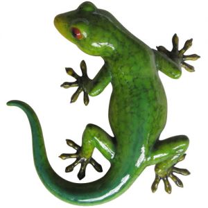 Glossy Green Gecko Ornament Vivid Arts