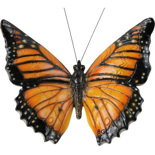 Butterfly Glossy Wallhanger Orange Vivid Arts