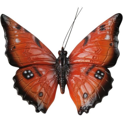 Butterfly Glossy Wallhanger Red Vivid Arts