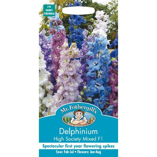 Delphinium High Society Mixed F1 Seeds By Mr Fothergills