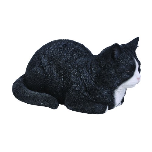 Laying Black and White Cat Vivid Arts Garden Ornament Indoor//Outdoor £29.99