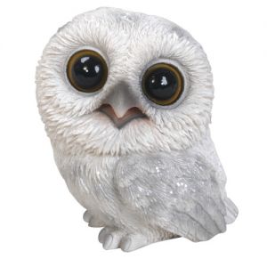 DISCONTINUED Gazing Snowy Owl Ornament Vivid Arts