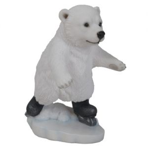 DISCONTINUED Polar Bear Skating Ornament Vivid Arts