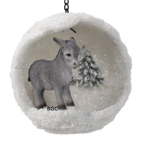 Hanging Grey Donkey Mini Snowball Vivid Arts