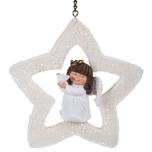 Hanging Mini Star Angel Resin Ornament Vivid Arts