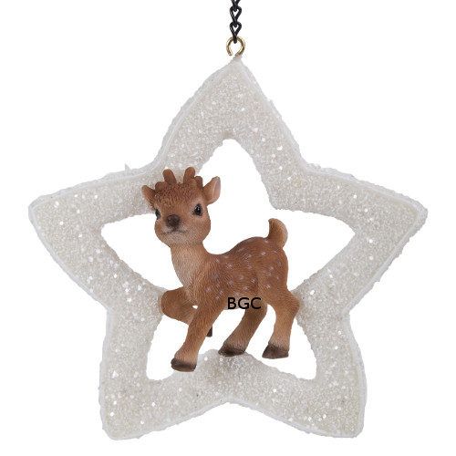 Hanging Star Reindeer Resin Ornament Vivid Arts