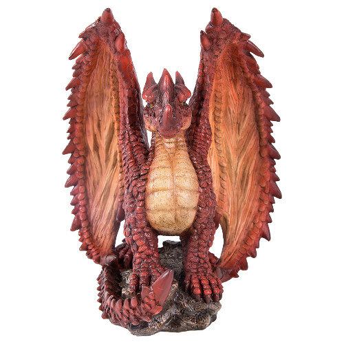 Mythical Red Dragon Small Resin Ornament Vivid Arts