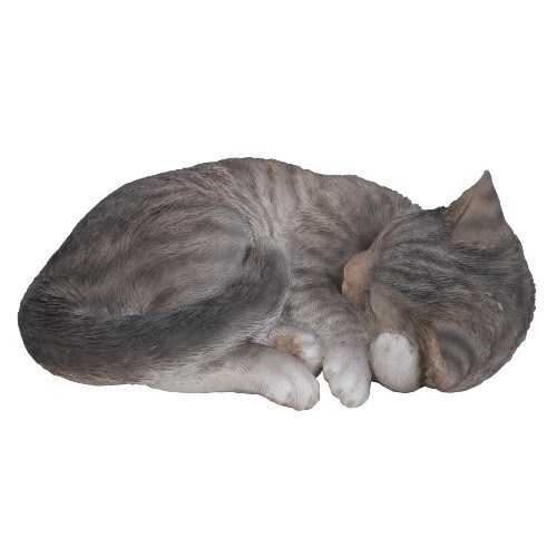 Sleeping Tabby Cat Resin Ornament Vivid Arts