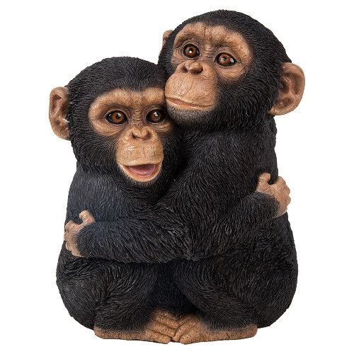 Hugging Chimpanzees Resin Ornament Vivid Arts