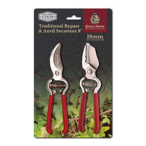 Traditional Secateurs Twin Pack By Kent & Stowe