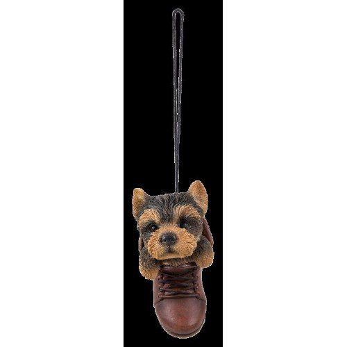 Hanging Boot Yorkshire Terrier Resin Ornament Vivid Arts