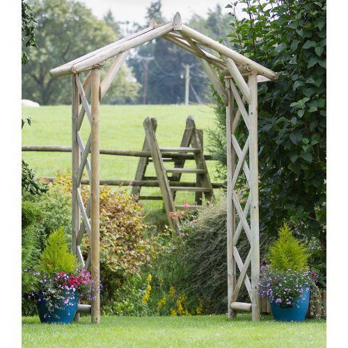  Zest Rustic Wooden Garden Arch 00029
