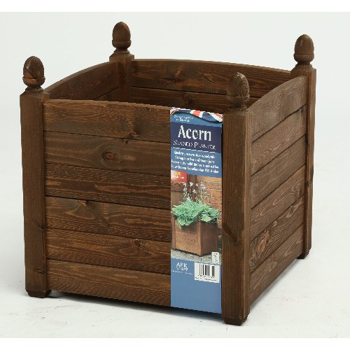 AFK Chestnut Stained Acorn Planter Large