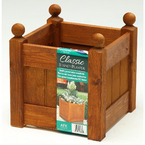 AFK Beech Stained Classic Planter Medium