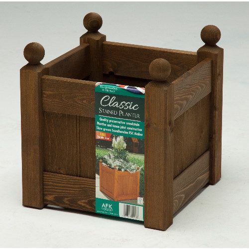 AFK Chestnut Stained Classic Planter Small