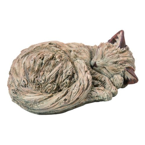 Vivid Arts Wood Life Sleeping Cat Resin Ornament WL-ZC31-B