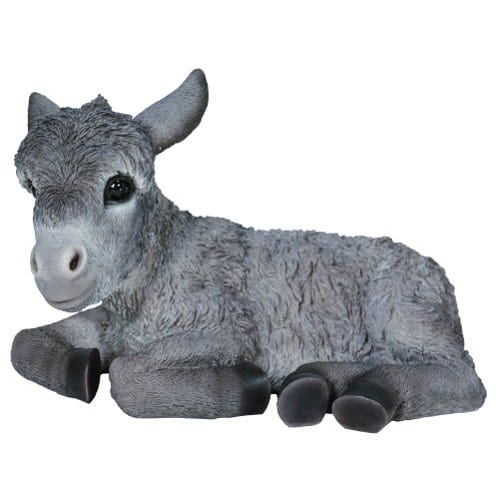 Vivid Arts Grey Laying Baby Donkey Resin Ornament XRL-LDON-D