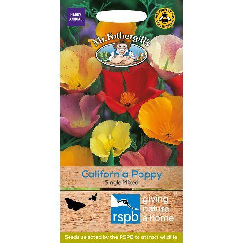 Californian Poppy Single Mixed Seeds RSPB By Mr Fothergills
